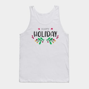 Christmas badges with lovely hand drawn elements and quotes Tank Top